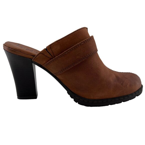 BOC Born Women Clog Size 8 Mule Heeled Distressed Brown BC2439 EUC - Picture 7 of 10